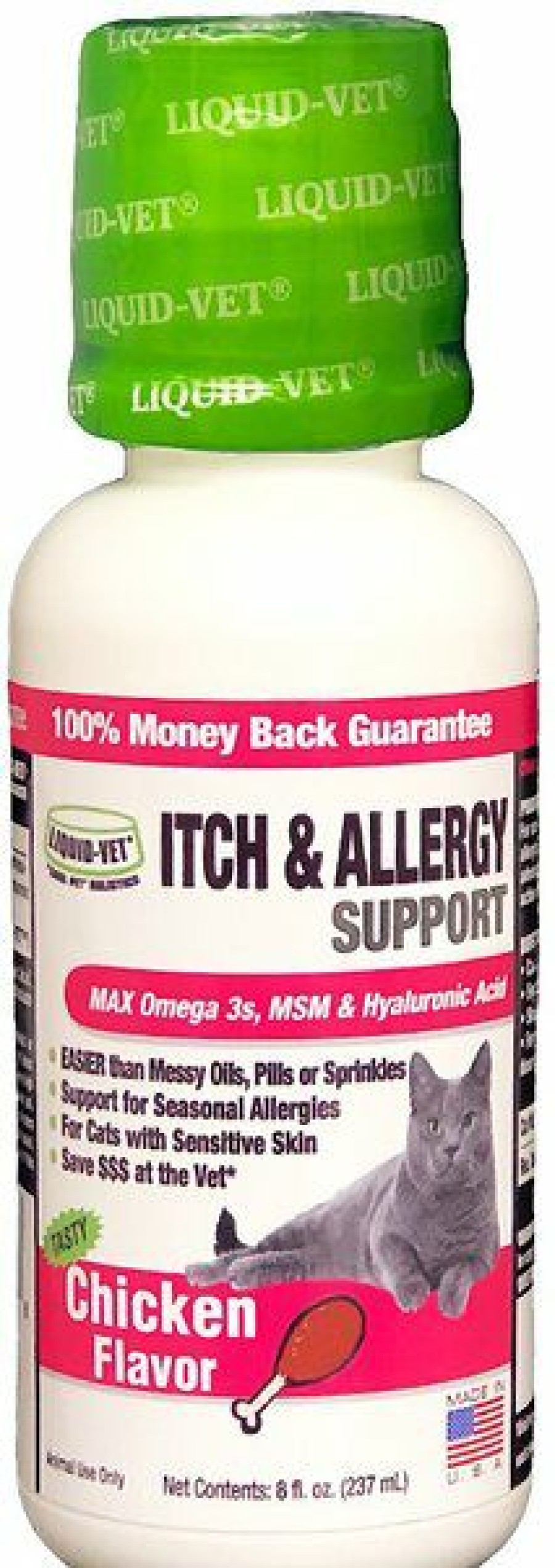 Cat Vitamins & Supplements * | New Liquid-Vet Itch & Allergy Support Chicken Flavor Cat Supplement, 8-Oz Bottle