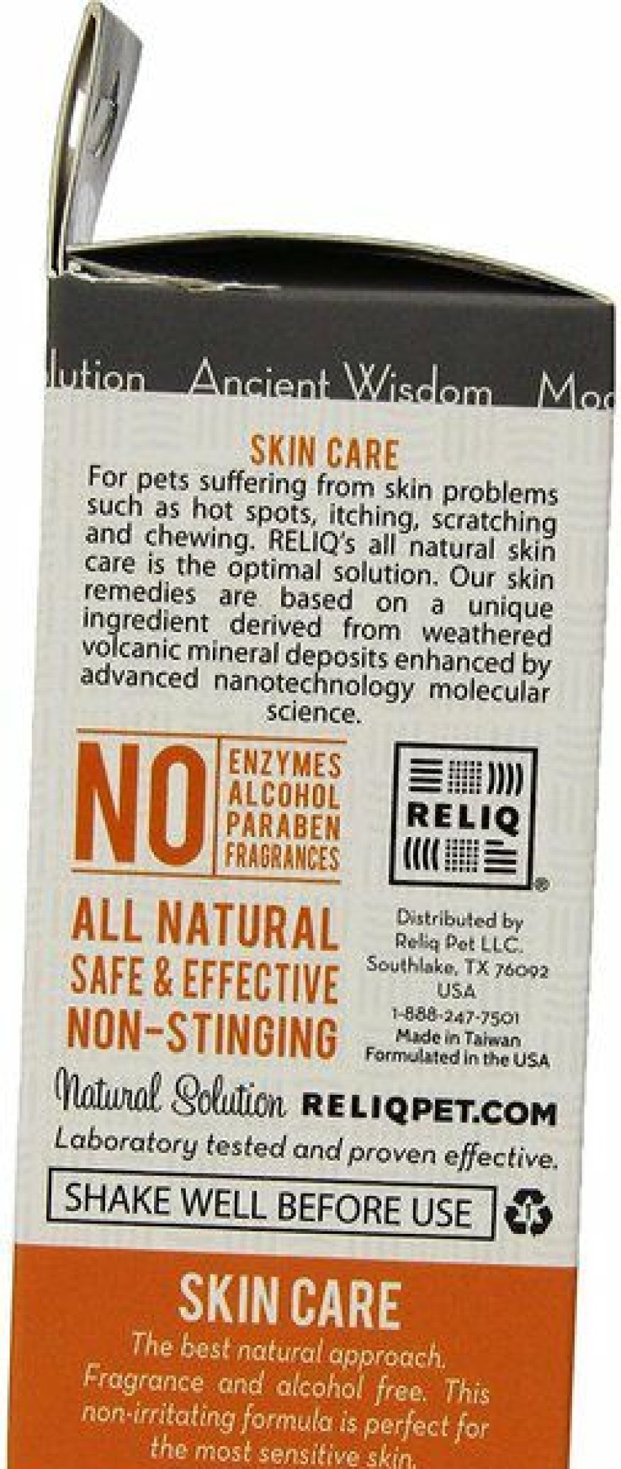 Cat Grooming * | Outlet Reliq Advanced Dog & Cat Skin Solution, 4-Oz Bottle