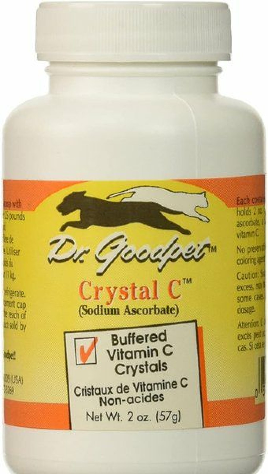 Cat Vitamins & Supplements * | Store Dr. Goodpet Crystal C Buffered Vitamin C Crystals Dog & Cat Supplement, 2-Oz Jar