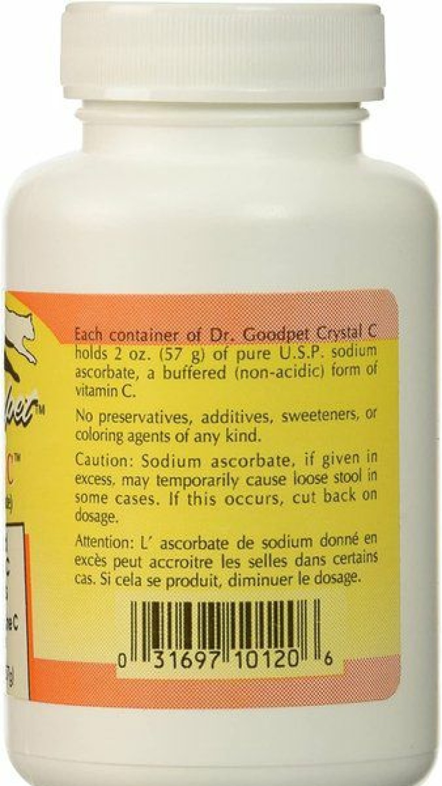 Cat Vitamins & Supplements * | Store Dr. Goodpet Crystal C Buffered Vitamin C Crystals Dog & Cat Supplement, 2-Oz Jar