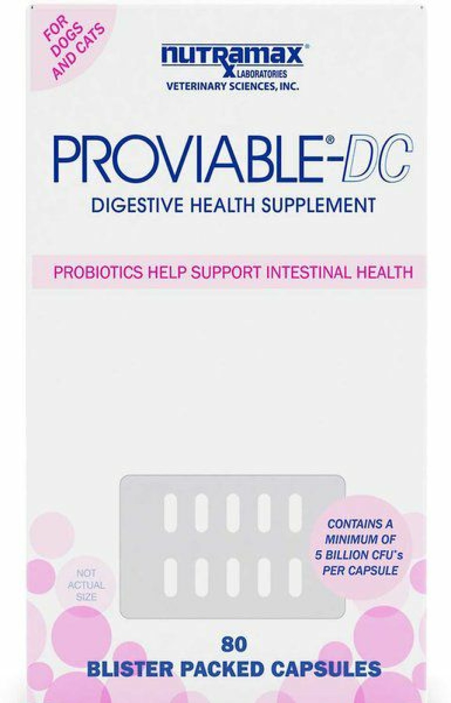 Cat Vitamins & Supplements * | New Bundle: Nutramax Proviable-Dc Capsules Digestive Supplement For Cats & Dogs, 80 Count + Nutramax Cosequin Chicken Flavored Capsules Joint Supplement For Cats, 80 Count