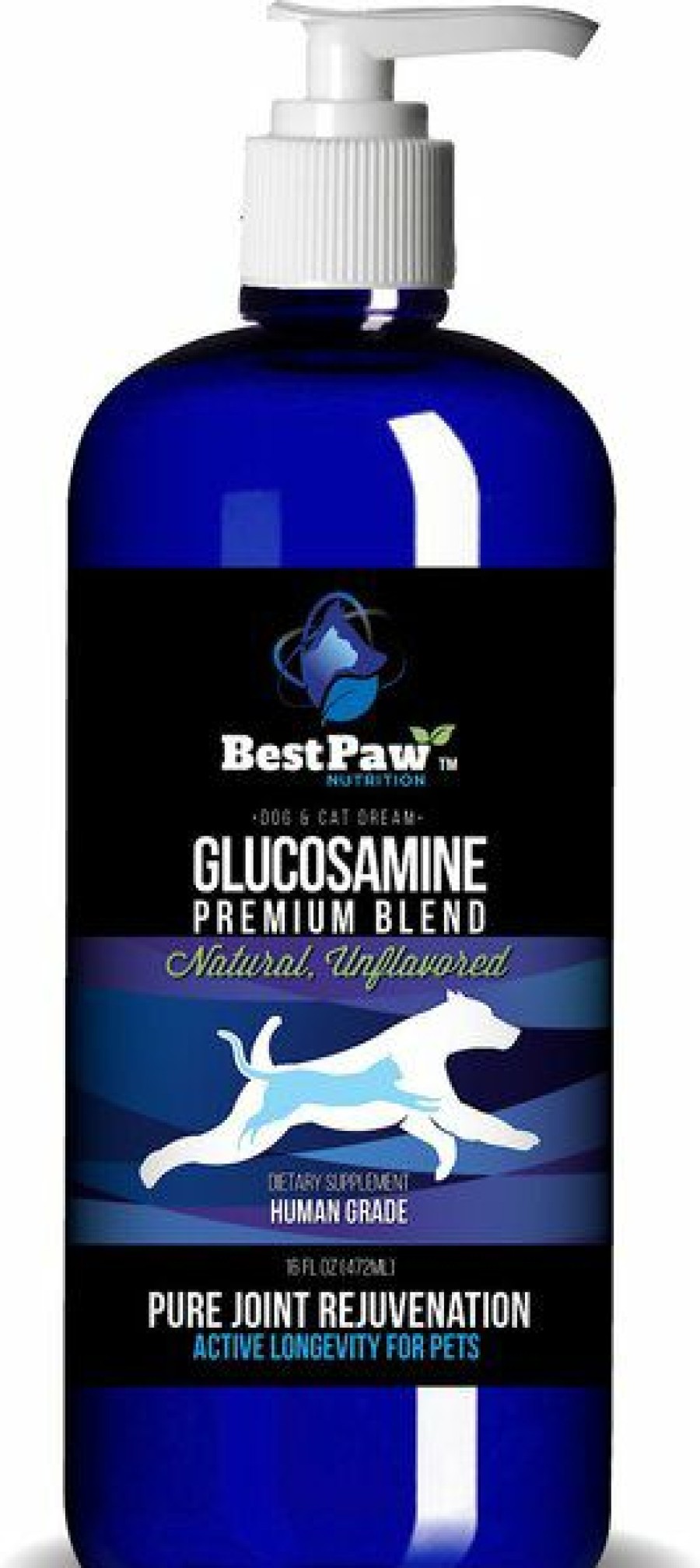 Cat Vitamins & Supplements * | New Best Paw Nutrition Glucosamine Premium Blend Dog Supplement, 16-Oz Bottle