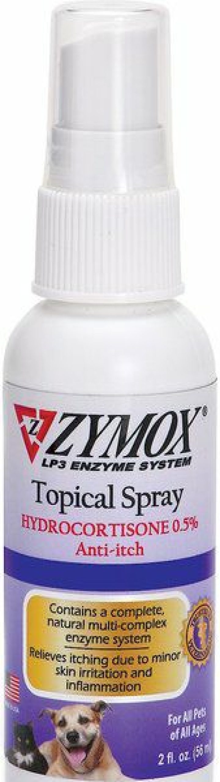 Cat Grooming * | Shop Zymox Enzymatic Topical Spray With Hydrocortisone 0.5% For Dogs & Cats, 2-Oz Bottle