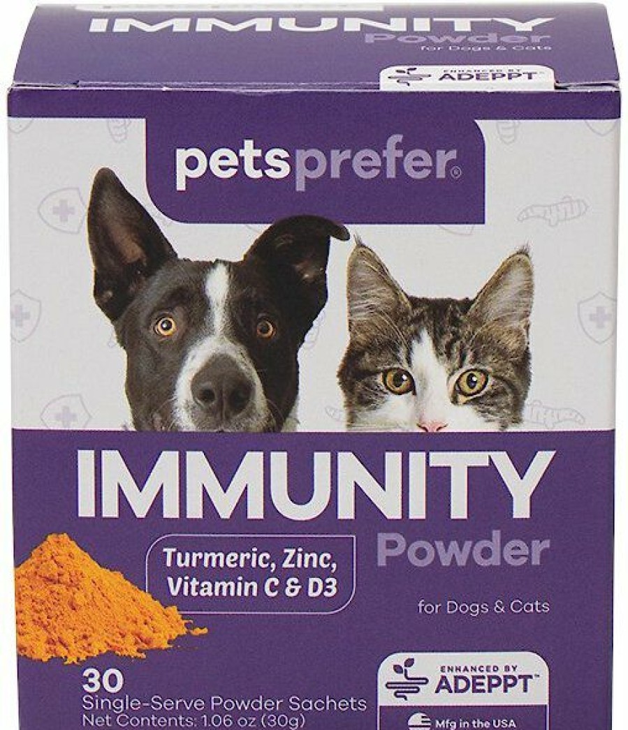 Cat Vitamins & Supplements * | Shop Petsprefer Immunity Support Chicken Flavor Powder Cat & Dog Supplement, 30-Gram Bottle