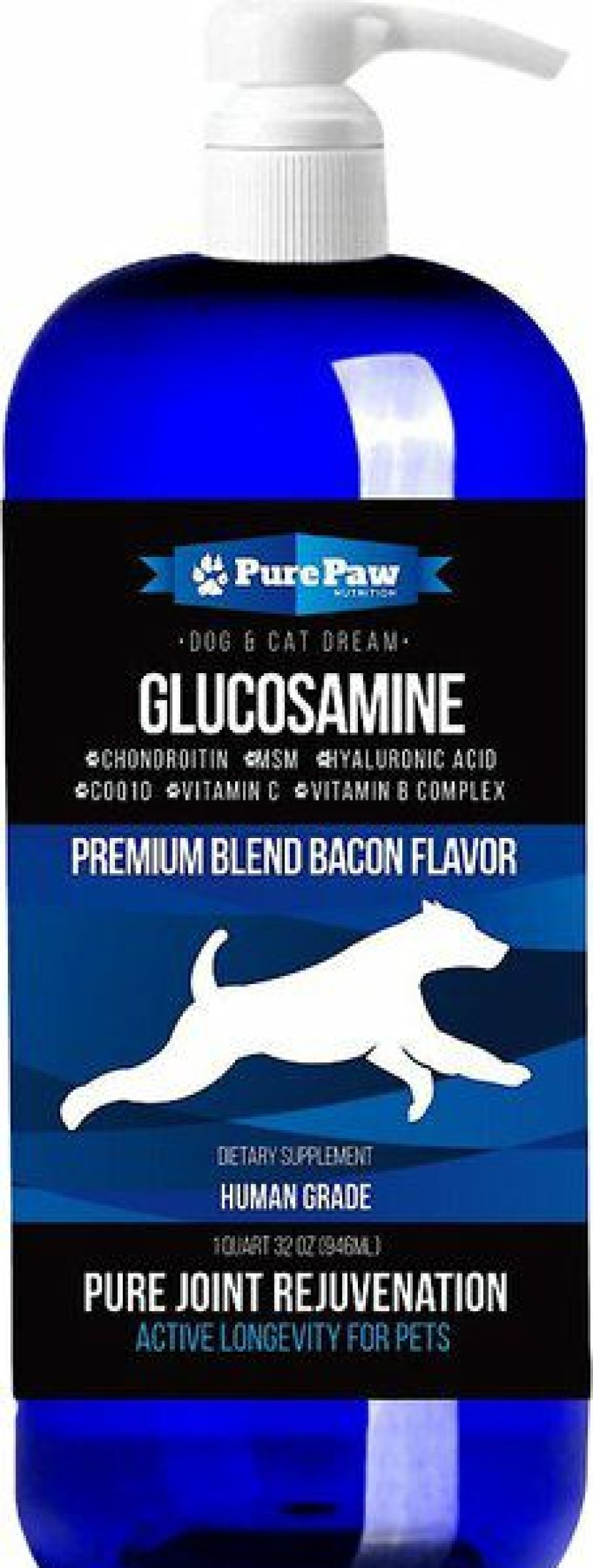 Cat Vitamins & Supplements * | Discount Best Paw Nutrition Premium Dream Glucosamine Joint Support Dog & Cat Liquid Supplement, Bacon Flavor