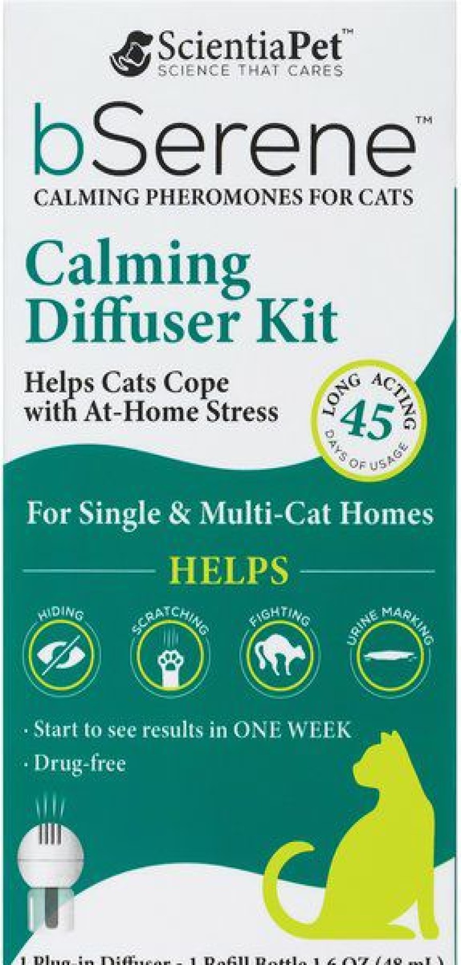 Cat Healthcare * | Shop Bserene Pheromone Calming Diffuser For Cats, 45 Day