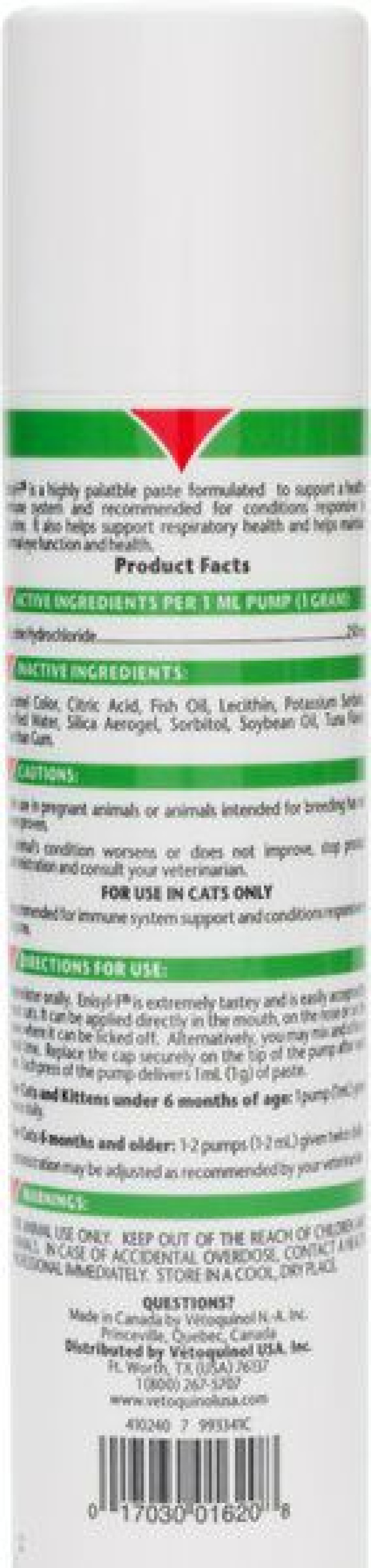 Cat Vitamins & Supplements * | Store Vetoquinol Enisyl-F Paste Immune Supplement For Cats, 100 Ml