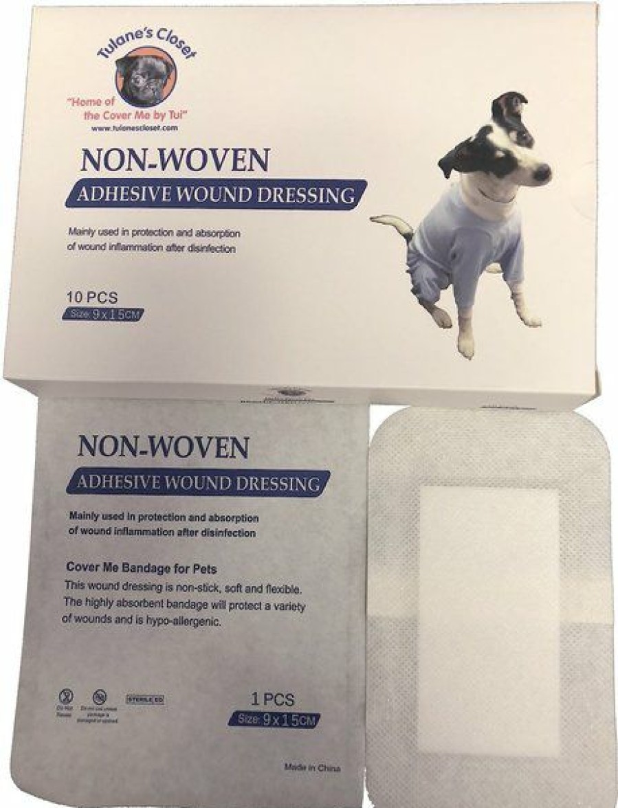 Cat Healthcare * | Outlet Tulane'S Closet Non-Woven Adhesive Wound Dressing For Dogs & Cats, Large, 10 Count