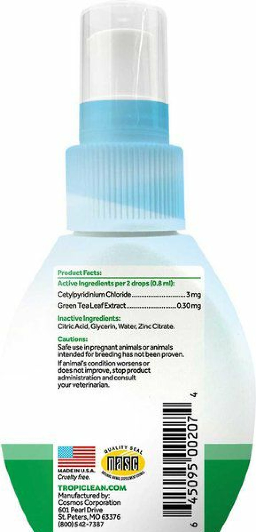 Cat Healthcare * | Store Tropiclean Drops Cat Dental Water Additive, 2.2-Oz Bottle