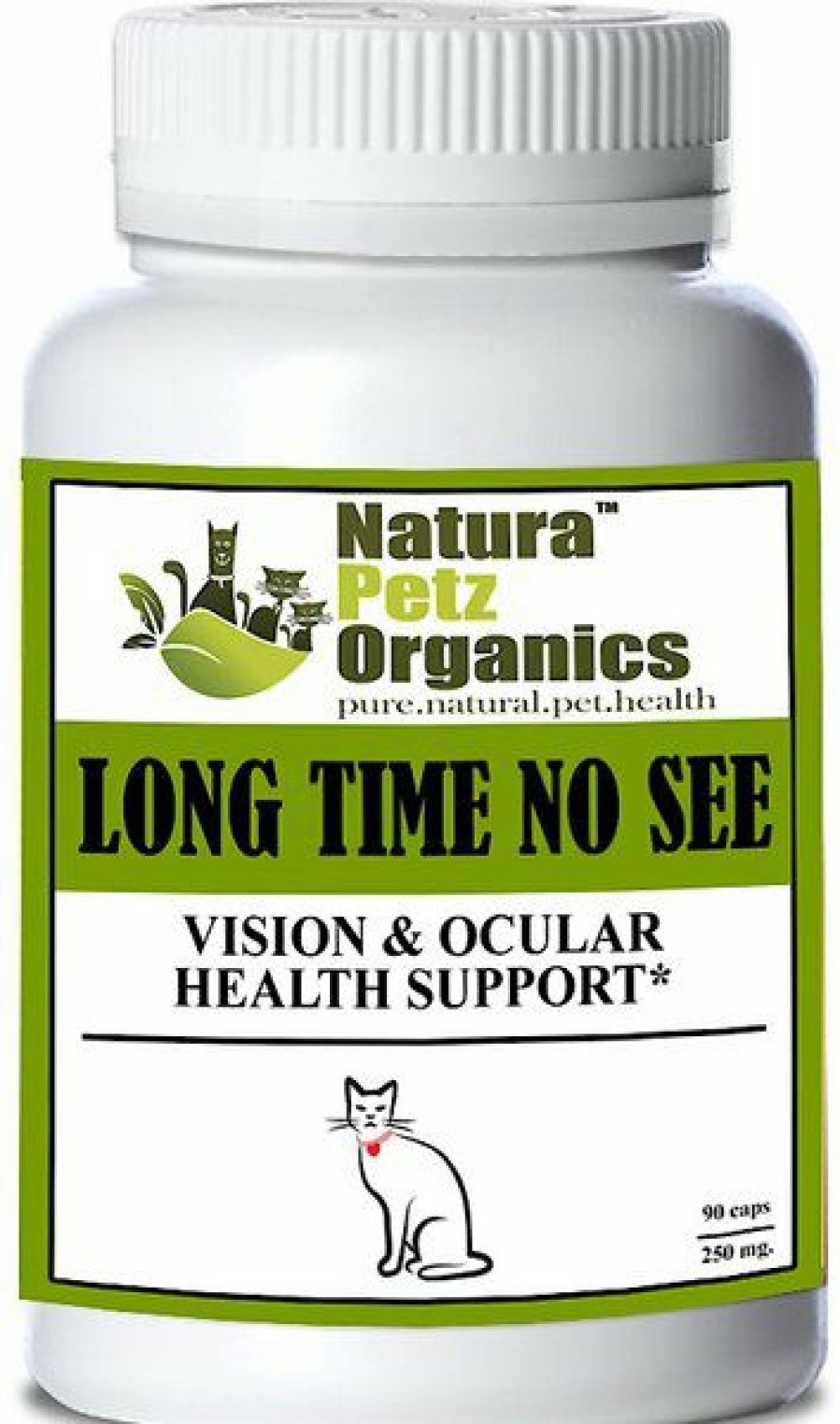 Cat Vitamins & Supplements * | Shop Natura Petz Organics Long Time No See* Vision & Ocular Health Support* Cat Supplement, 90 Count