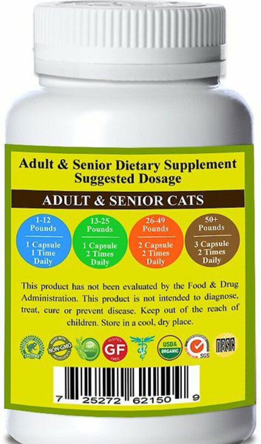 Cat Vitamins & Supplements * | Shop Natura Petz Organics Long Time No See* Vision & Ocular Health Support* Cat Supplement, 90 Count