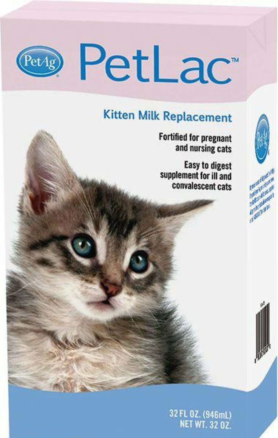 Cat Vitamins & Supplements * | New Petag Petlac Kitten Milk Replacement Liquid, 32-Oz Bottle