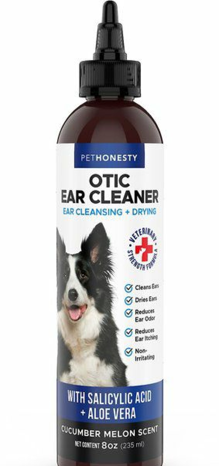 Cat Healthcare * | New Pethonesty Pet Honesty Otic Ear Cleaner Ear Cleansing & Drying Cucumber Melon Scent Dog Ear Cleaner, 8-Oz Bottle