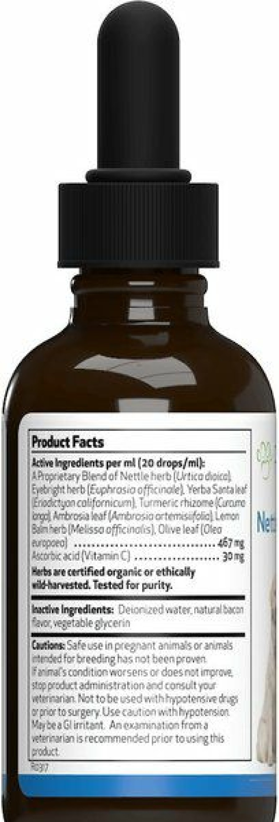 Cat Vitamins & Supplements * | Discount Pet Wellbeing Nettle-Eyebright Gold Bacon Flavored Liquid Allergy Supplement For Dogs & Cats, 2-Oz Bottle