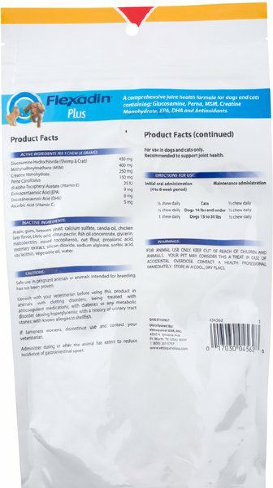 Cat Vitamins & Supplements * | Shop Vetoquinol Flexadin Plus Soft Chews Joint Supplement For Cats & Dogs, 90 Count