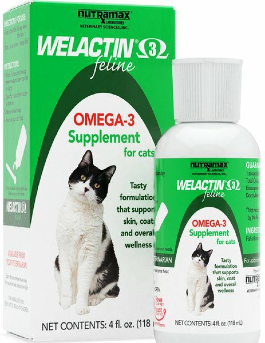 Cat Vitamins & Supplements * | New Nutramax Welactin Omega-3 Liquid Skin & Coat Supplement For Cats, 4-Oz Bottle