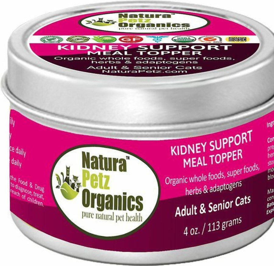 Cat Vitamins & Supplements * | Shop Natura Petz Organics Kidney Support Turkey Flavored Powder Kidney Supplement For Cats, 4-Oz Tin