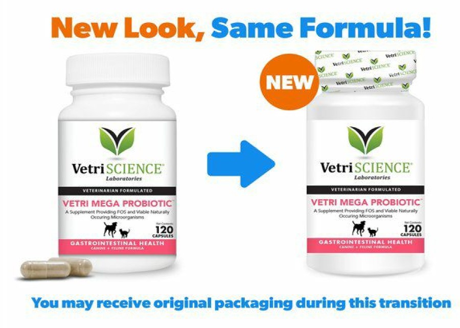 Cat Vitamins & Supplements * | Shop Vetriscience Vetri Mega Probiotic Capsules Digestive Supplement For Cats & Dogs