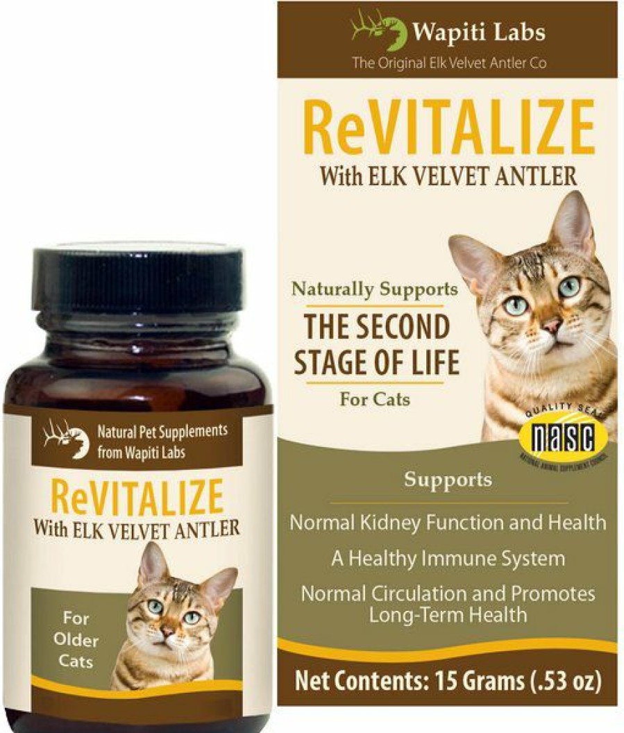 Cat Vitamins & Supplements * | Outlet Wapiti Labs Revitalize Powder Supplement For Senior Cats, 0.53-Oz Bottle