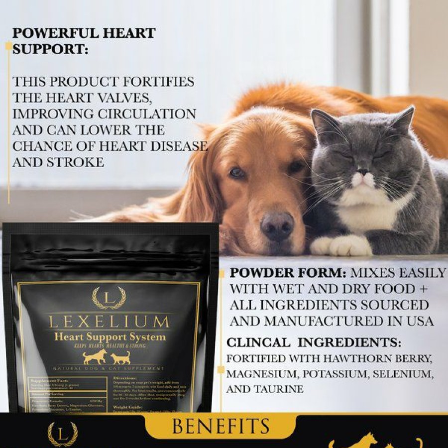 Cat Vitamins & Supplements * | Shop Lexelium Heart Support System Dog & Cat Supplement, 7-Oz Bag