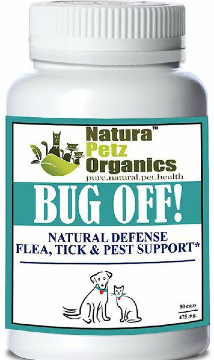 Cat Vitamins & Supplements * | New Natura Petz Organics Bug Off! Natural Defense Dog & Cat Supplement