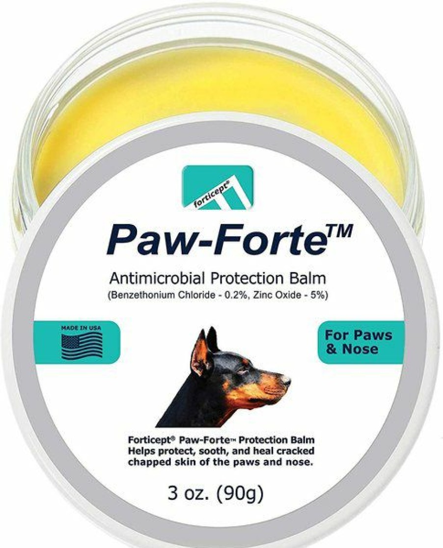 Cat Grooming * | Shop Forticept Paw-Forte Antimicrobial Paw & Nose Dog & Cat Protection Balm, 3-Oz Tin