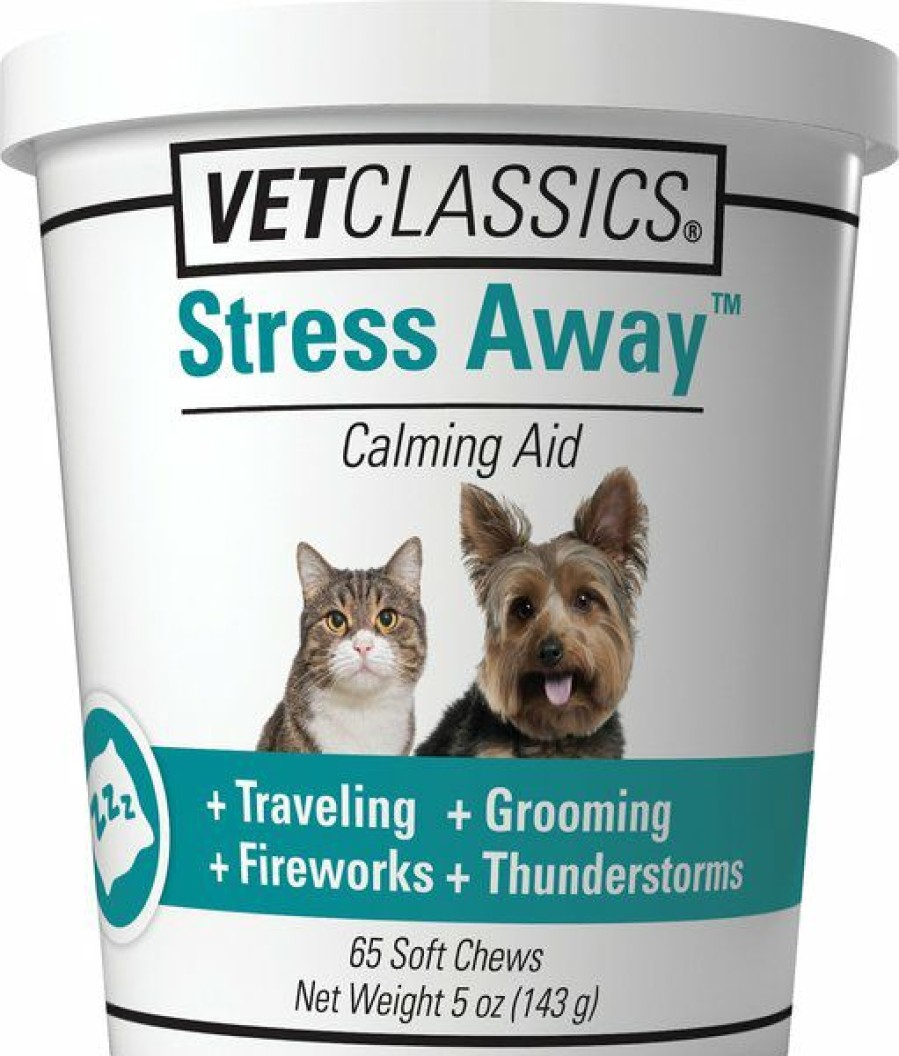 Cat Vitamins & Supplements * | Discount Vetclassics Stress Away Calming Aid Soft Chews Dog & Cat Supplement, 65 Count