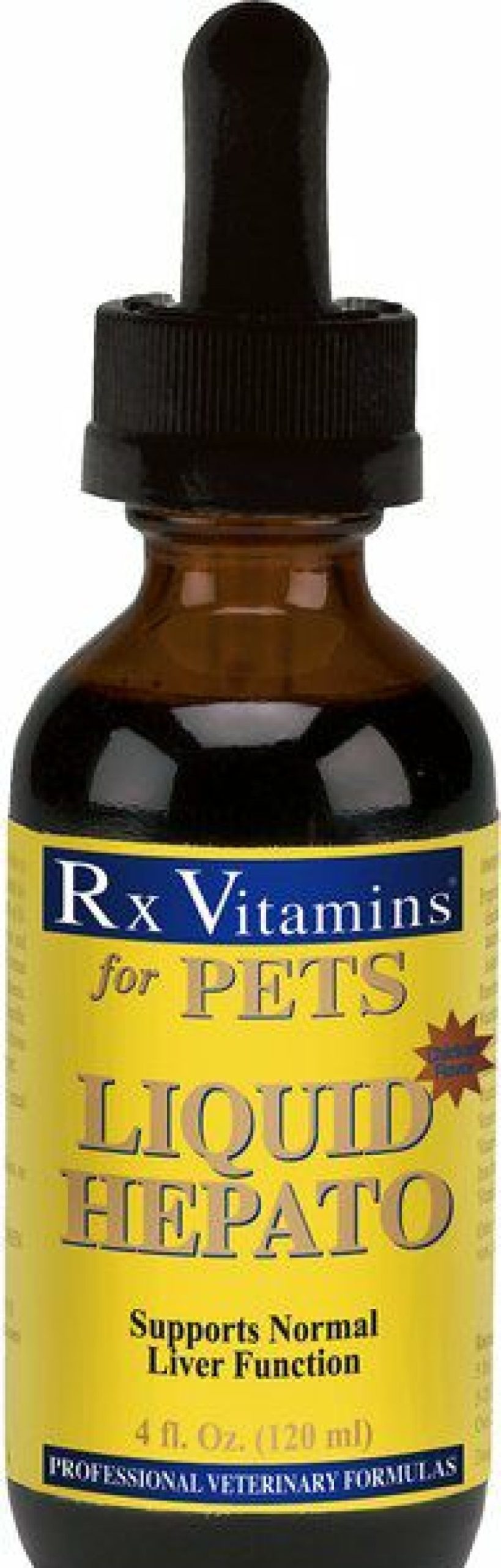 Cat Vitamins & Supplements * | Shop Rx Vitamins Hepato Chicken Flavored Liquid Liver Supplement For Cats & Dogs, 4-Oz Bottle