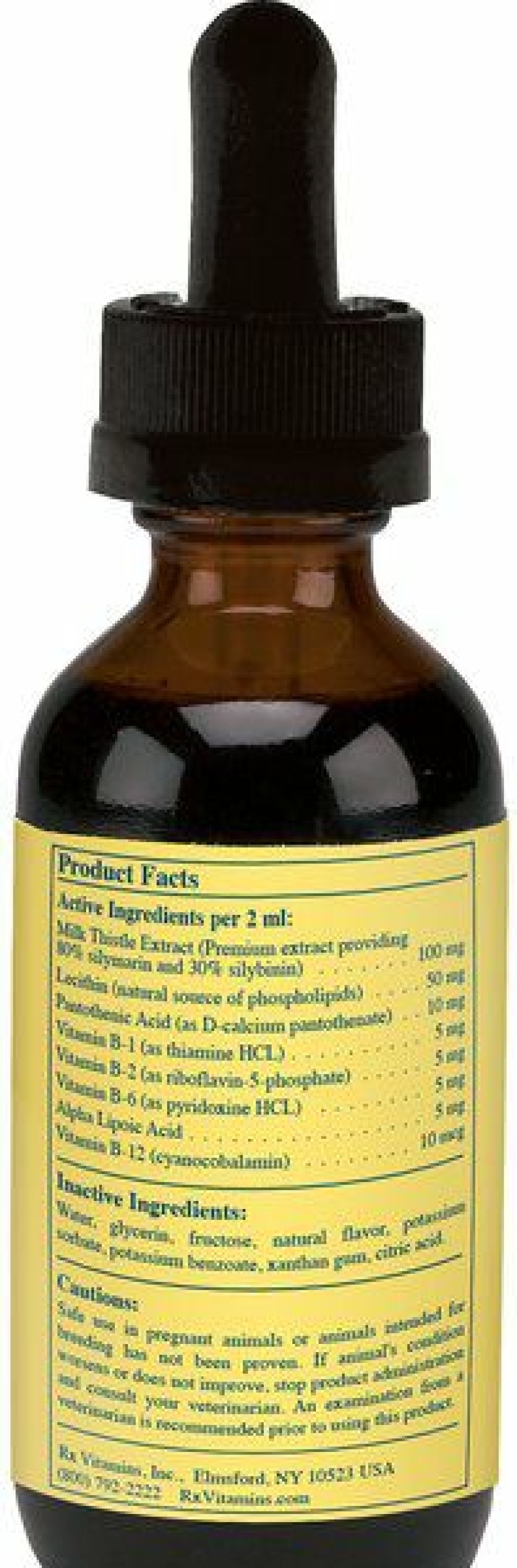 Cat Vitamins & Supplements * | Shop Rx Vitamins Hepato Chicken Flavored Liquid Liver Supplement For Cats & Dogs, 4-Oz Bottle