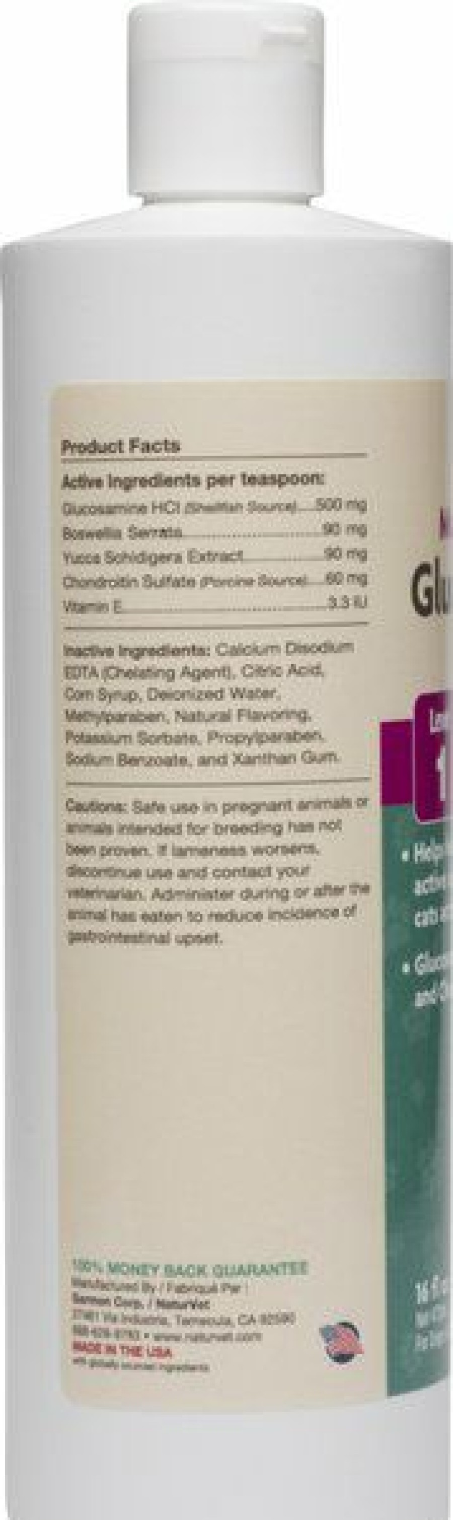 Cat Vitamins & Supplements * | Discount Naturvet Maintenance Care Glucosamine Ds Liquid Joint Supplement For Cats & Dogs