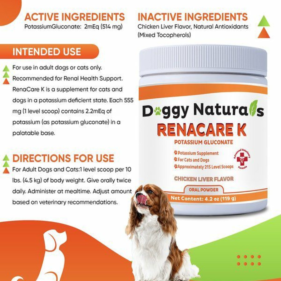 Cat Vitamins & Supplements * | New Pet Health Pharma Renacare K Powder Kidney Cat & Dog Supplement, 4.2-Oz