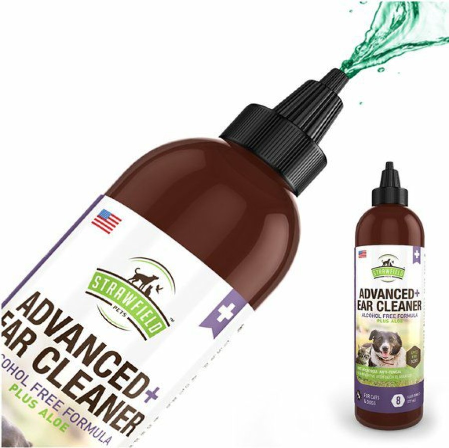 Cat Grooming * | Shop Strawfield Pets Advanced Dog & Cat Ear Cleaner, 8-Oz Bottle