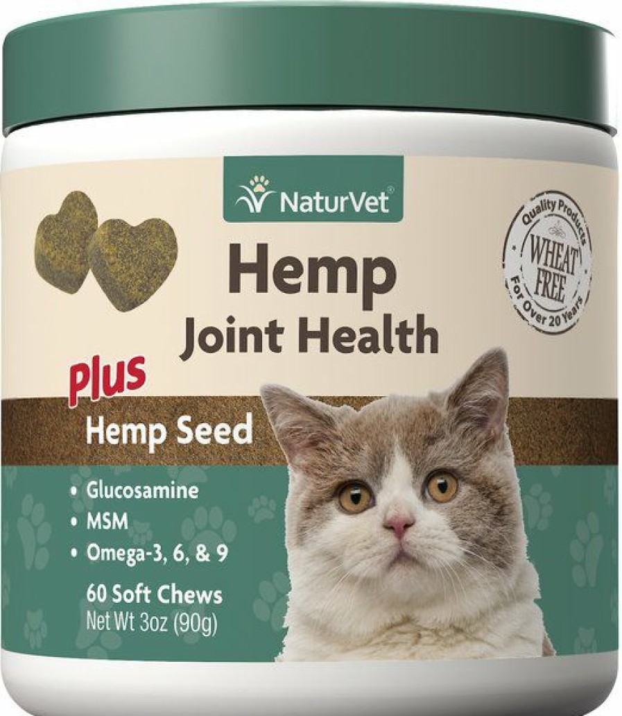 Cat Vitamins & Supplements * | New Naturvet Hemp Soft Chews Joint Supplement For Cats, 60 Count