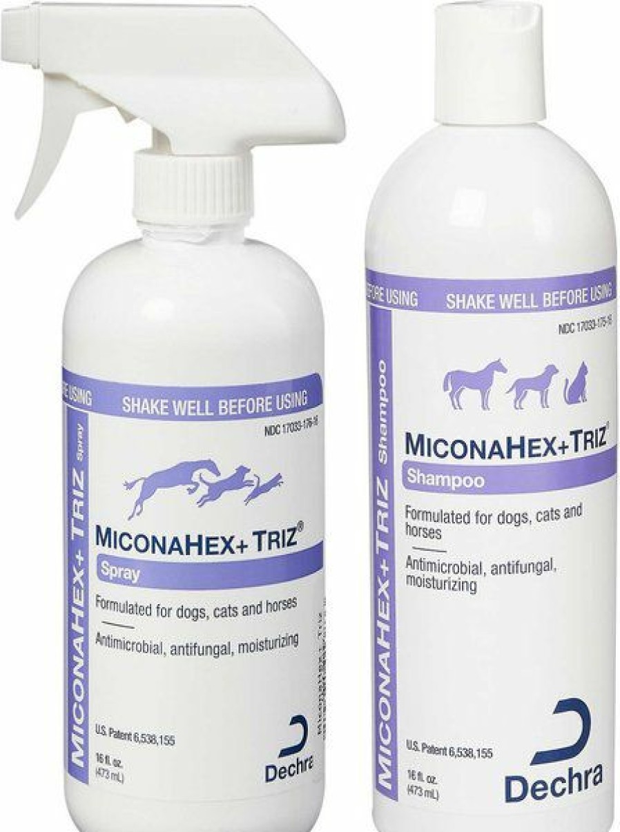 Cat Grooming * | Limited Edition Bundle: Miconahex+Triz Spray For Dogs & Cats, 16-Oz Bottle + Miconahex+Triz Shampoo For Dogs & Cats, 16-Oz Bottle