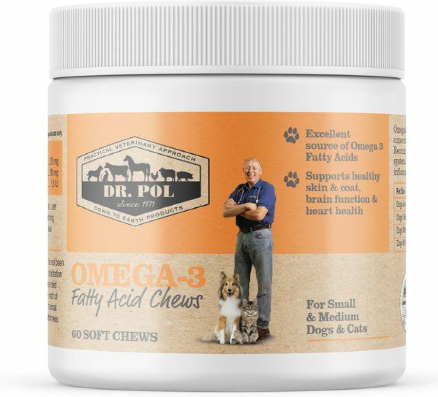 Cat Vitamins & Supplements * | Store Dr. Pol Omega-3 Fatty Acid Chews Dog & Cat Supplement, 60 Count