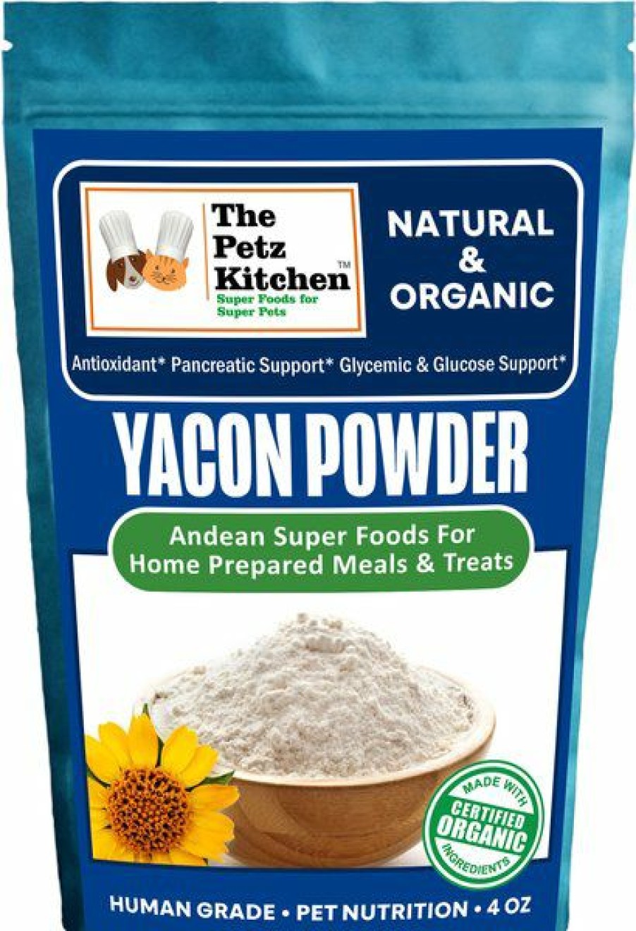 Cat Vitamins & Supplements * | New The Petz Kitchen Yacon Powder Dog & Cat Supplement