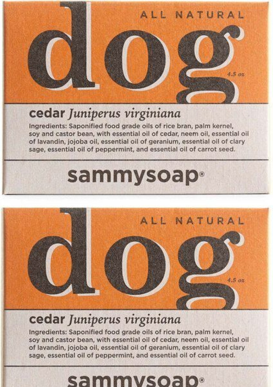 Cat Healthcare * | Store Sammysoap Two Pack Cedar Dog & Cat Soap, Orange, 4.5-Oz Bar