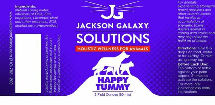 Cat Vitamins & Supplements * | New Jackson Galaxy Solutions Solutions Happy Tummy Pet Solution, 2-Oz