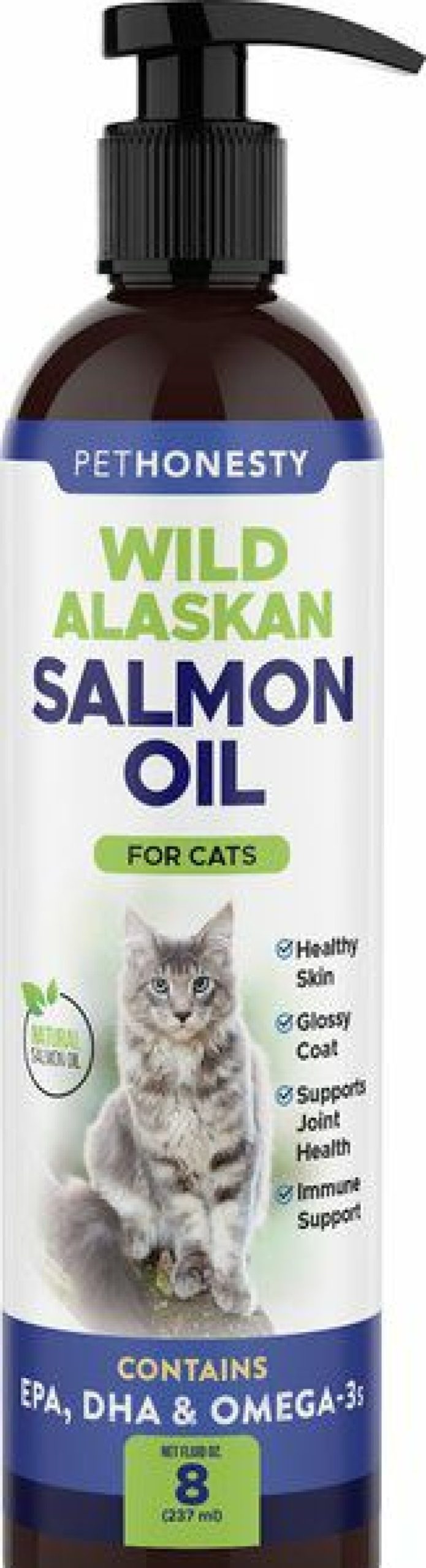 Cat Vitamins & Supplements * | Store Pethonesty Wild Alaskan Salmon Oil Liquid Skin & Coat Supplement For Cats, 8-Oz Bottle