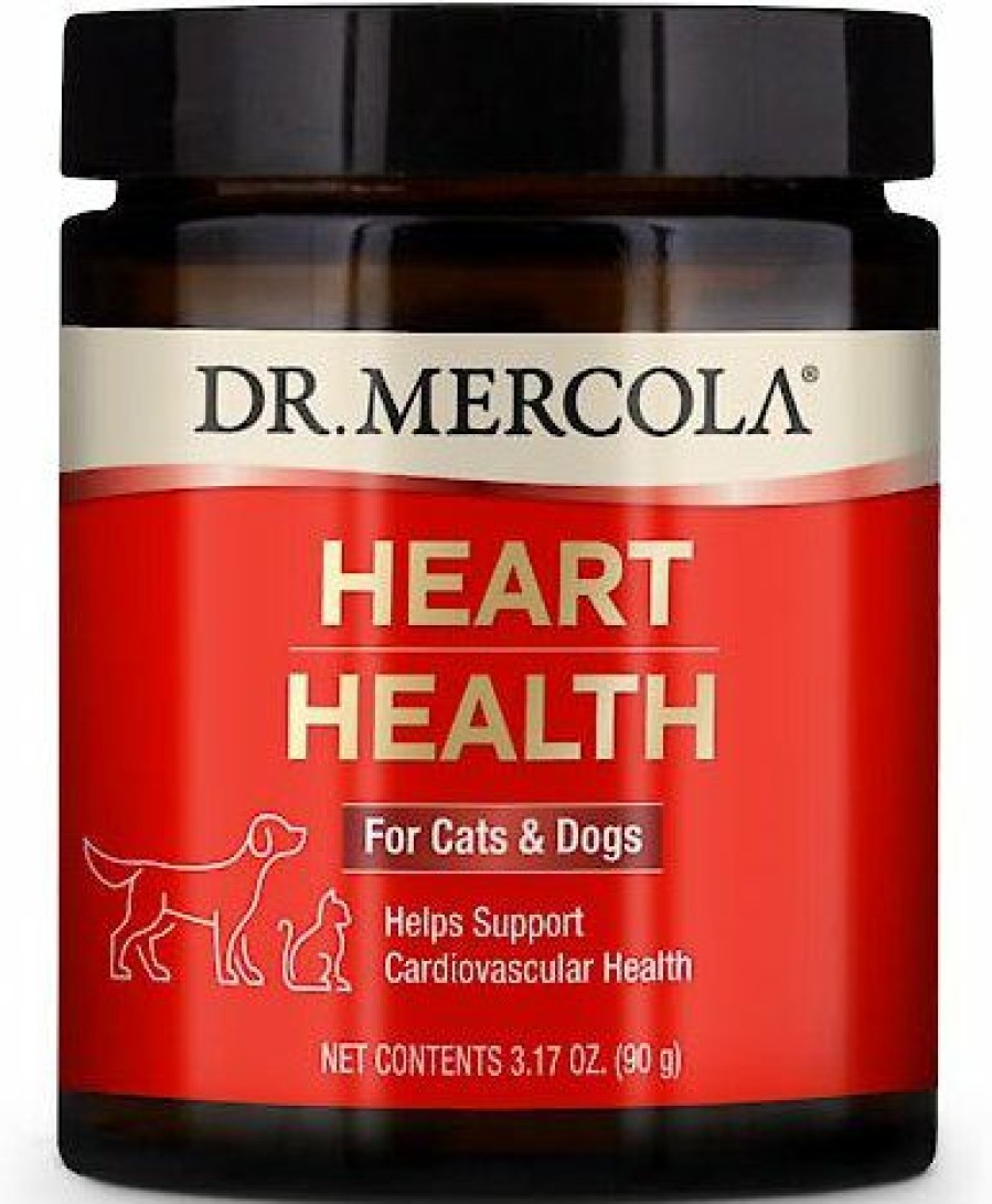 Cat Vitamins & Supplements * | Shop Dr. Mercola Heart Health Dog & Cat Supplement, 3.17-Oz Jar