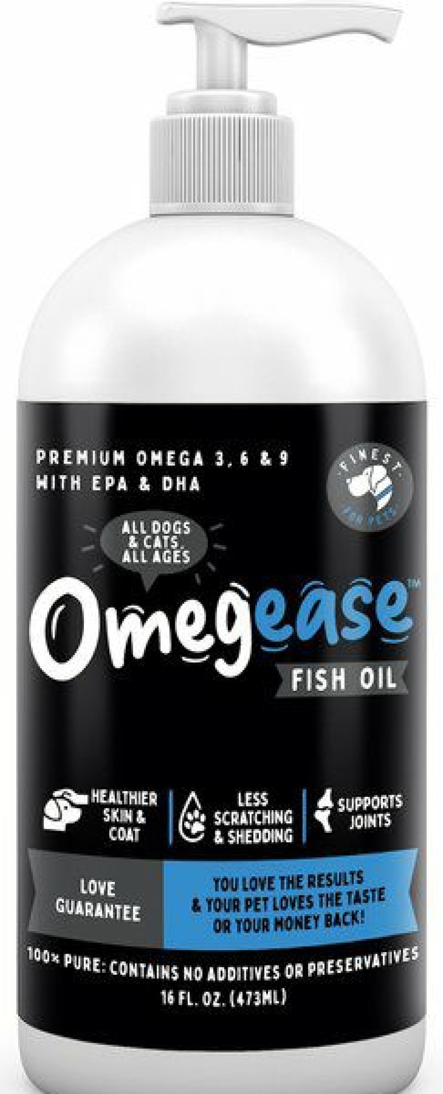 Cat Vitamins & Supplements * | Discount Finest For Pets Omegease Omega-Rich Fish Oil Dog & Cat Supplement