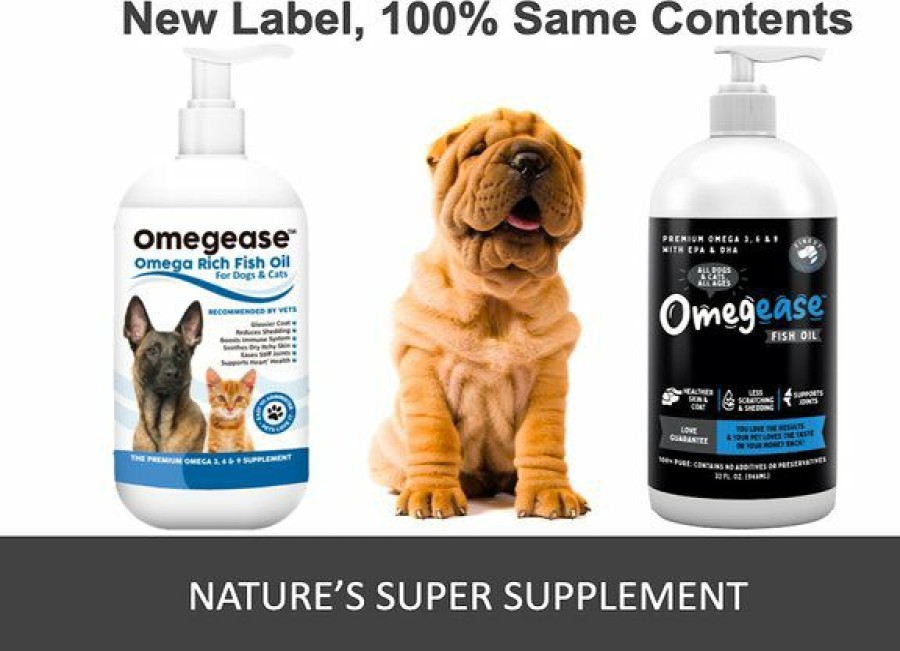 Cat Vitamins & Supplements * | Discount Finest For Pets Omegease Omega-Rich Fish Oil Dog & Cat Supplement