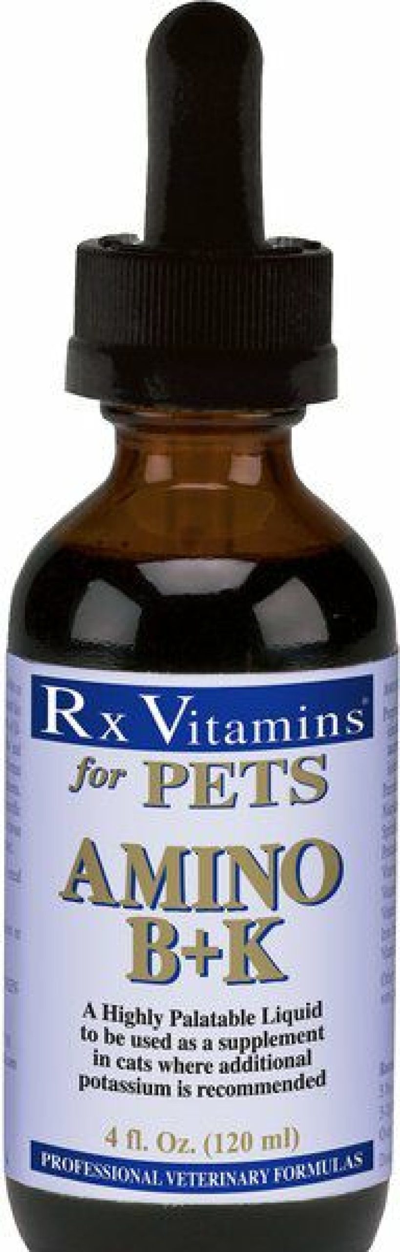 Cat Vitamins & Supplements * | New Rx Vitamins Amino B + K Liquid Kidney Supplement For Cats, 4-Oz Bottle