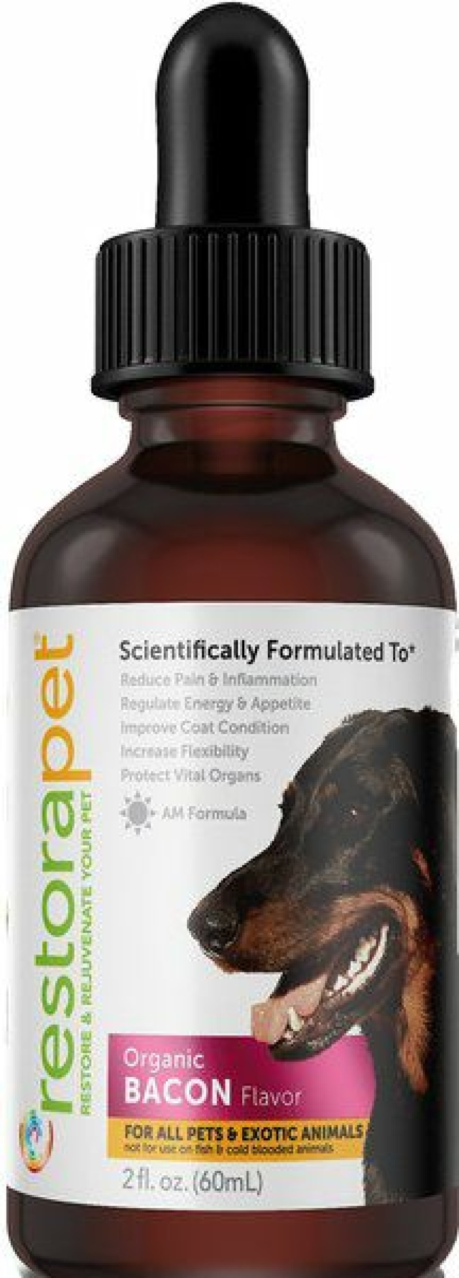 Cat Vitamins & Supplements * | New Restorapet Daily Supplement Organic Bacon Flavor Dog & Cat Supplement, 2-Oz Bottle