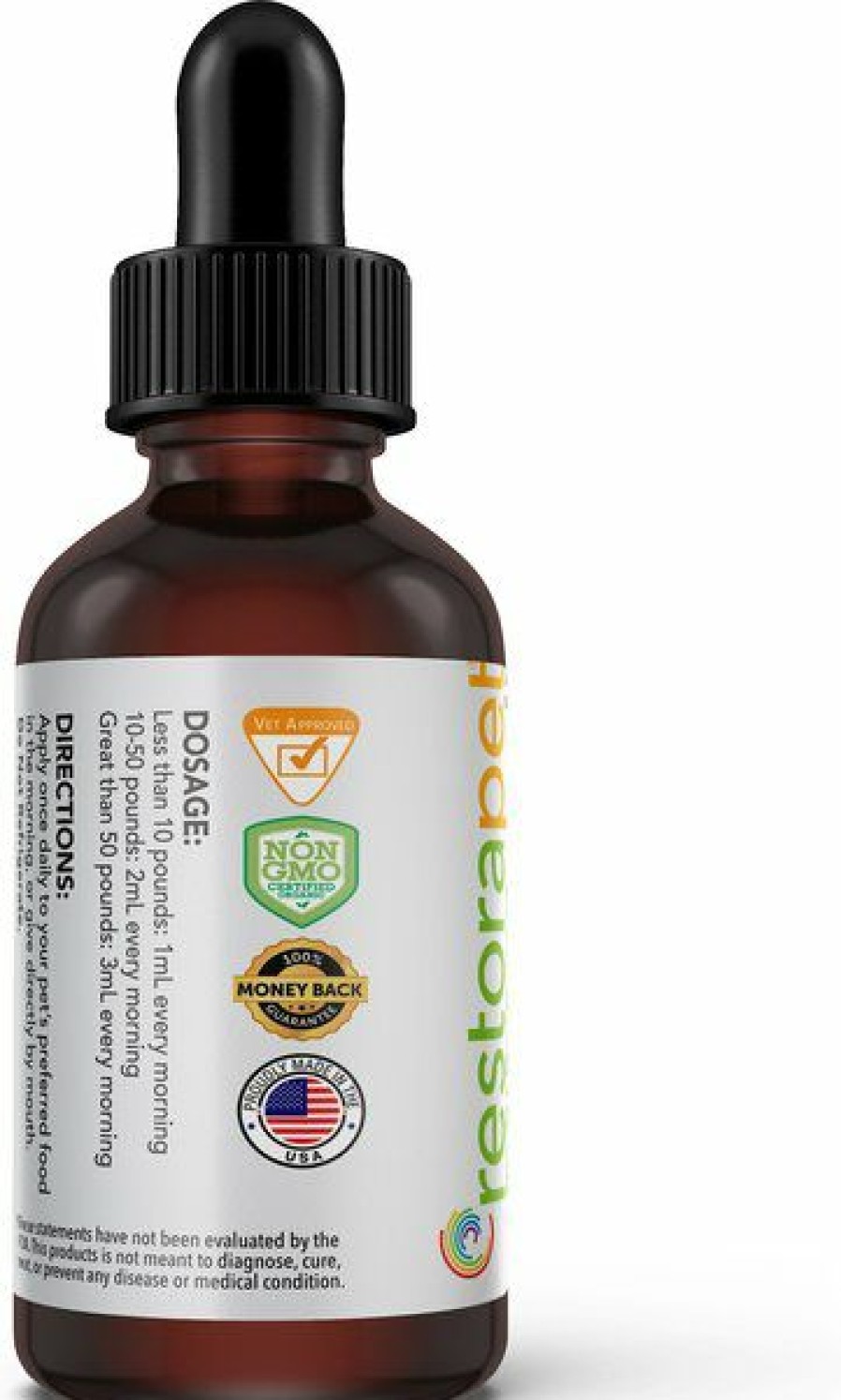 Cat Vitamins & Supplements * | New Restorapet Daily Supplement Organic Bacon Flavor Dog & Cat Supplement, 2-Oz Bottle