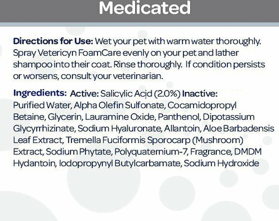 Cat Healthcare * | Limited Edition Vetericyn Foamcare Medicated Shampoo For Pets, 16-Oz Spray