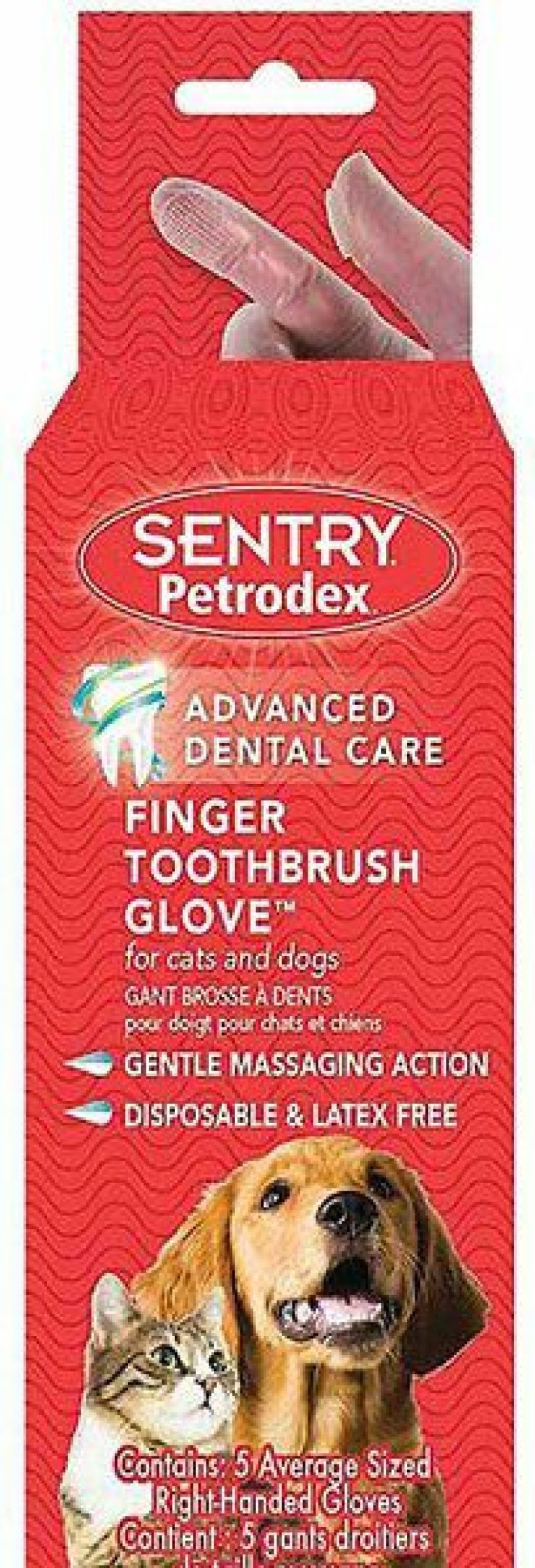 Cat Healthcare * | Outlet Sentry Petrodex Finger Glove Dog & Cat Toothbrush, 5 Count