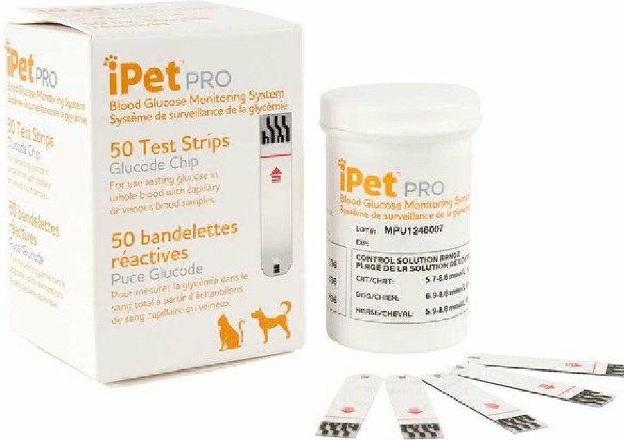 Cat Healthcare * | Store Ipet Pro Blood Glucose Monitoring & Blood Glucose Test Strips For Dogs & Cats