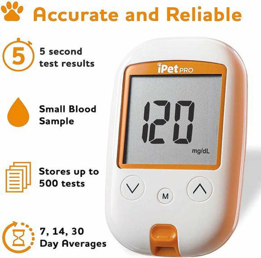 Cat Healthcare * | Store Ipet Pro Blood Glucose Monitoring & Blood Glucose Test Strips For Dogs & Cats