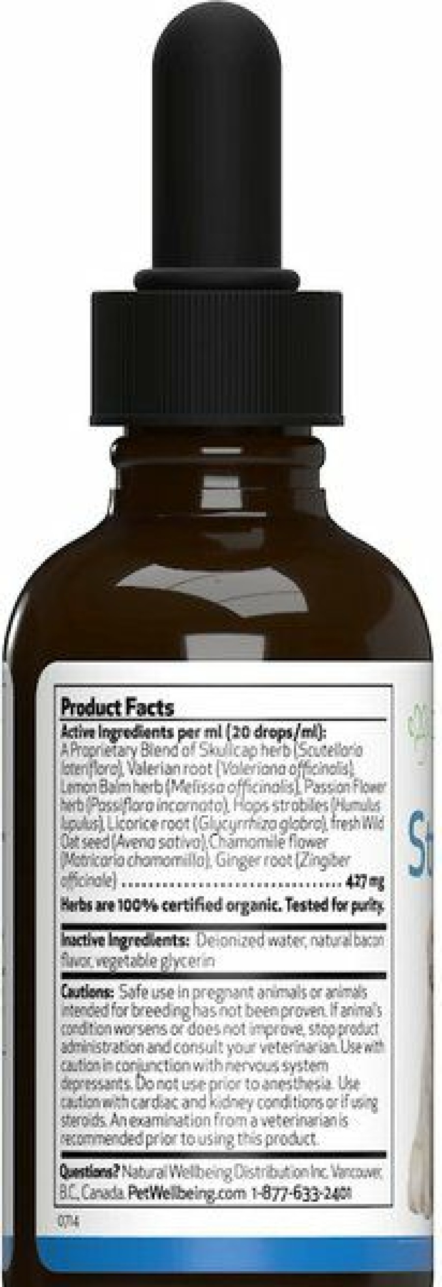 Cat Vitamins & Supplements * | Outlet Pet Wellbeing Stress Gold Bacon Flavored Liquid Calming Supplement For Dogs & Cats, 2-Oz Bottle